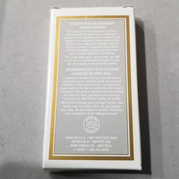 (Vintage) Avon 1995 Holiday Pewter Ornament - "Santa's Arrival" - Picture 5 of 6